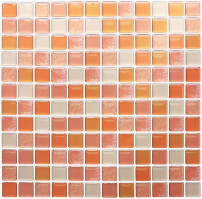 Yoillione Peel and Stick Backsplash for Kitchen: Self Adhesive Wall Tiles for Bathroom - Vinyl Thick Back Splash Tile (10, Light Coffee)