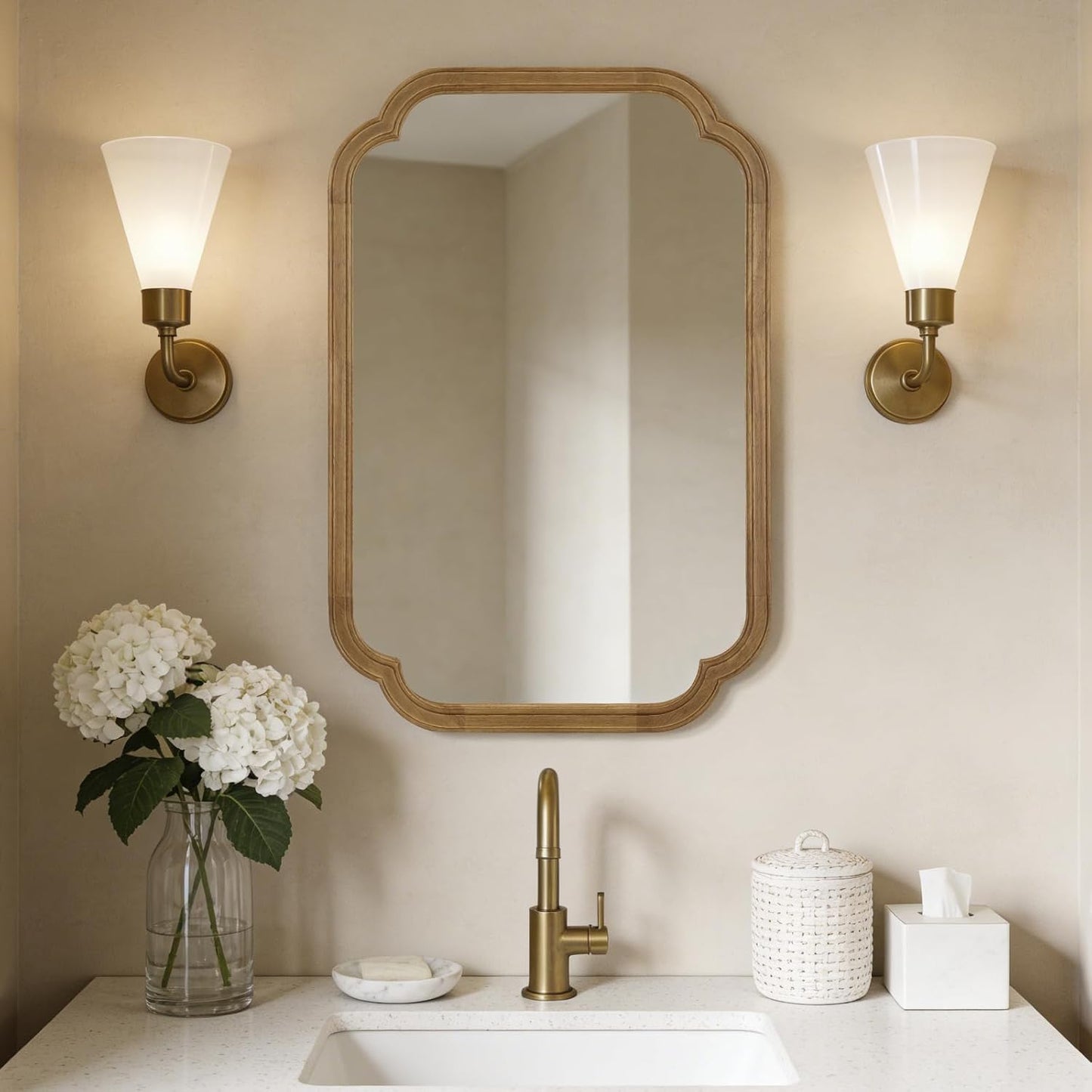 WallBeyond Full Length Mirror Wall Mounted 65"x22", Rustic Wooden Frame Floor Mirror, Large Full Body Mirror for Bedroom, Leaning or Hanging Against Wall, Natural