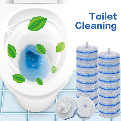 30 Toilet Bowl Refills Fits for Clorox Toilet Brush, Upgrade 3-Layer Disposable Bowl Cleaner Refills for Bathroom Cleaning, 3X Cleaning Power, No Falling Apart