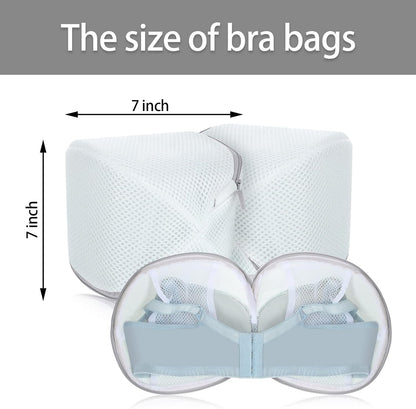 Shappy 6 Pieces Bra Washing Bag for Laundry Mesh Wash Lingerie Underwear Brassiere Washing Bags with Zipper for Women Laundry Storage(7.87 Inch,Pink)