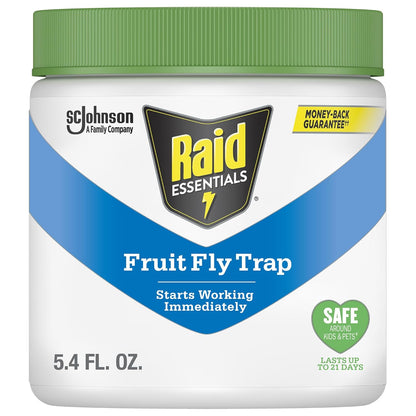 Raid Essentials Fruit Fly Trap, Made with Essential Oils, Child and Pet Safe, 5.4 oz