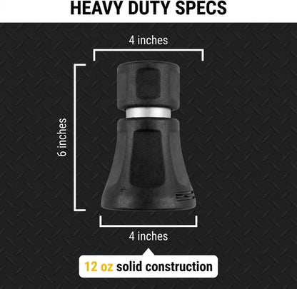 Hi-Tech Industries Power Flow Fireman Style Nozzle SP-020N – Heavy Duty Adjustable Garden Hose Spray Nozzle with Comfort Grip, Leakproof Design