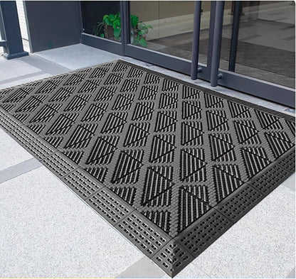 Shoe Brush Scraper, Entrance Floor Mats, Door Scrubber Mat Outdoor Heavy Duty Boot Scraper with Brush for Home Porch Garden(80x70cm/31.5x27.6)