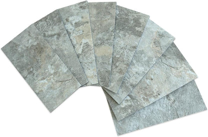 AULIGET 100 Piece Rust Slate Peel and Stick Backsplash Wall Tiles, 3" x 6" PVC Faux Stone Stick on Tiles for Backsplash Kitchen, Bathroom, Laundry Room, Camper, Fireplace