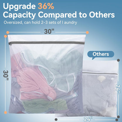 Mesh Laundry Bags for Delicates, 4Pcs Laundry Bags Mesh Wash Bags,Lingerie Bags for Washing Delicates, Laundry Bag for Delicates (1 Large,1 Medium,2 Small)