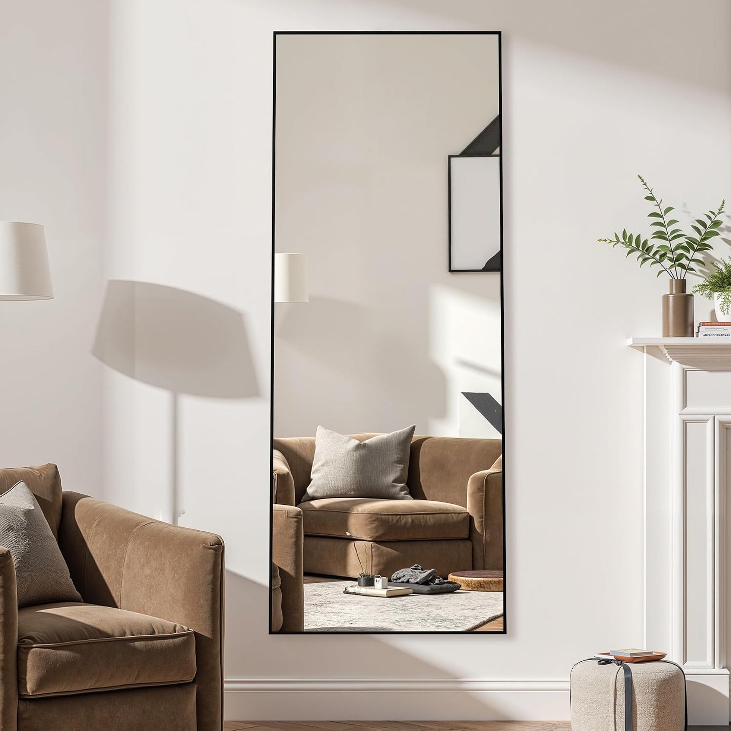 Mirror Full Length, 71 x 26 Inches Floor Mirror with Stand, XX-Large Arch Gold Mirrors for Bedroom, Dressing Room, Home Decor, Gold