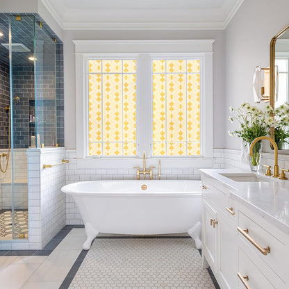 SOMWISE Frosted Glass Window Film, Heat Insulation, UV Block, Anti-Glare, One Way Privacy Tint, Static Cling for Home Bathroom Door, Renter Friendly, Day & Night Privacy
