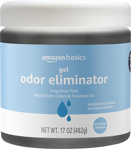 Amazon Basics Gel Odor Eliminator, Activated Charcoal, Lavender Scent, 17 Oz, 1-Pack