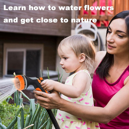 Garden Hose Nozzle with Adjustable 10 Watering Patterns, Water Hose Nozzle Sprayer with Slip Resistant,High Pressure Garden Hose Spray Nozzle for Plants & Lawns Watering,Car Washing and Pet Showering