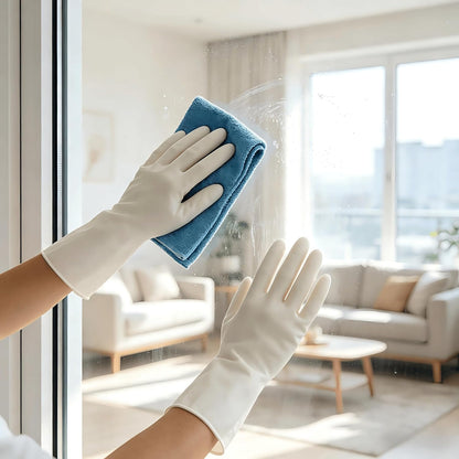 15mil Heavy Duty Reusable Nitrile Cleaning Gloves, 6 Pairs, L | 15mil Thick, 13in Long Cuff, Non PFAS, Food Safe, Chemical Resistant, Non-Slip Grip, Latex Free