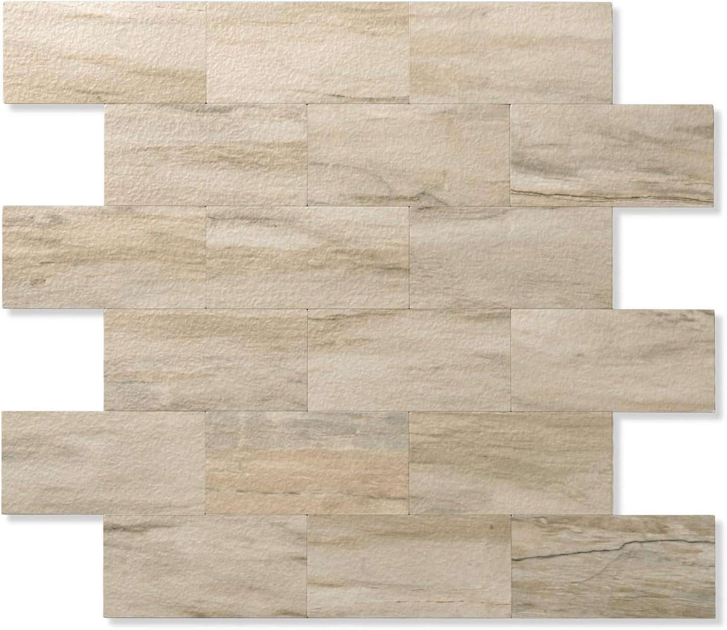 2026 New Upgrade Peel and Stick Backsplash Tile, Peel and Stick 11.34" X 11.57" Wall Tile for Kitchen, Bathroom, Fireplace, Laundry (Beige Ecru, 10 Packs)