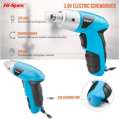 Hi-Spec Cordless Electric Screwdriver, Power Screw Driver Set with Pink Compact Tool Kit for Small Repair and Maintenance- Ideal Housewarming Gift,19 Piece