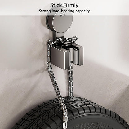 Wall Mounted Mop Organizers Strong Grip No Drilling Suction Brooms Holders Portable Accessory for Bathroom Use