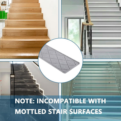 KOOTETA Stair Treads for Wooden Steps Indoor, 15 Pack 8" X 30" Non Slip Carpet Stair Treads with Reusable Adhesive for Kids Elders and Dogs, Surface Polyester TPR Backing Stair Runner Rugs, Dark Grey