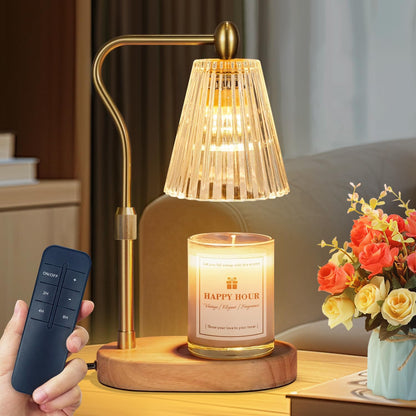Imenlox Candle Warmer Lamp, with Timer and Dimmer, Adjustable Height, for Mom, Christmas Birthday Gifts for Women, House Warming Gifts Home Decor, Wax Warmer for Jar Candles(Amber)