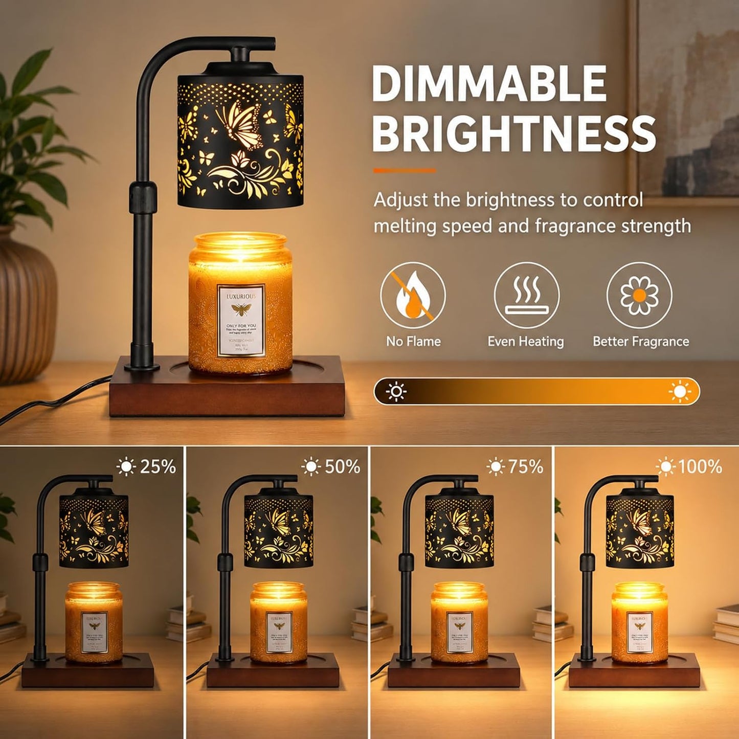 mocosa Candle Warmer Lamp with Adjustable Height Dimmable for New Home Decor Electric Candle Warmer for Jar Candles Birthday Gifts for Women Mom(Hummingbird)