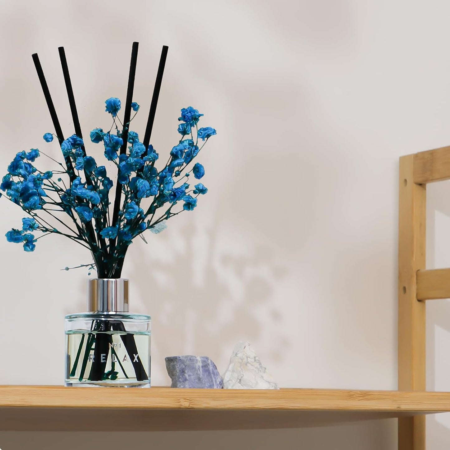 3 Pack Fragrance Reed Diffuser, 50ML Lavender Jasmine Lemongrass Aromatherapy Diffuser Set with 12 Black Fiber Sticks,Air Freshener for Bedroom Bathroom Office, 8.2X 6.6X 2.1 inch