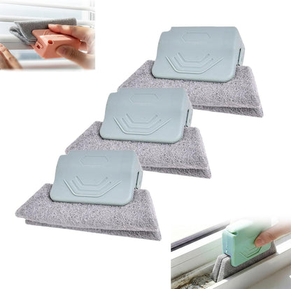 Magic Window Track Cleaner, 2026 New Handheld Window Groove Cleaning Brush Tool Set, Cleaner Brushes for Window lides Gaps Tile Lines Shutter Slats Car Vents & Narrow Gaps (3, Gray)