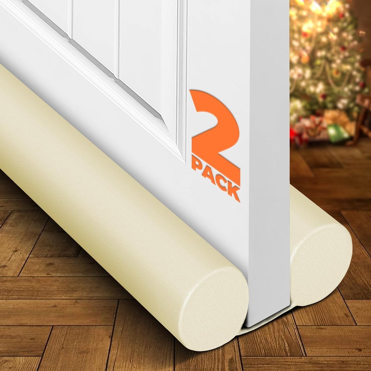 Holikme Door Draft Stopper Door Sweep Weather Stripping Noise Blocker Window Breeze Blocker Adjustable Draft Door Closers, Grey