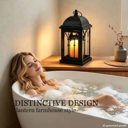 Candle Warmer Lamp with Timer Dimmer,Electric Candle Lamp Lantern Style,Compatible with 3 Wick/Large Candle,Fully Enclosed & Hangable Designed for Family with Pet,Children