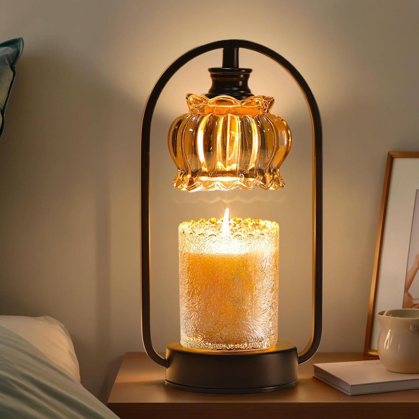 TOFUNTOY Candle Warmer Lamp, Electric Candle Warmer Light with Timer Dimmer Wax Melt Warmer for Bedroom Living Room Home Decor Birthday Christmas Gifts for Women Mom