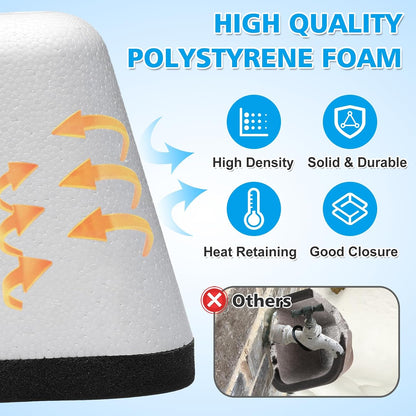 Outdoor Faucet Covers for Winter, Easy to Install Insulated Foam Protector Against Freeze for Outside Faucet Water Spigot Garden Hose Bib, Resuable, 2 Pcs