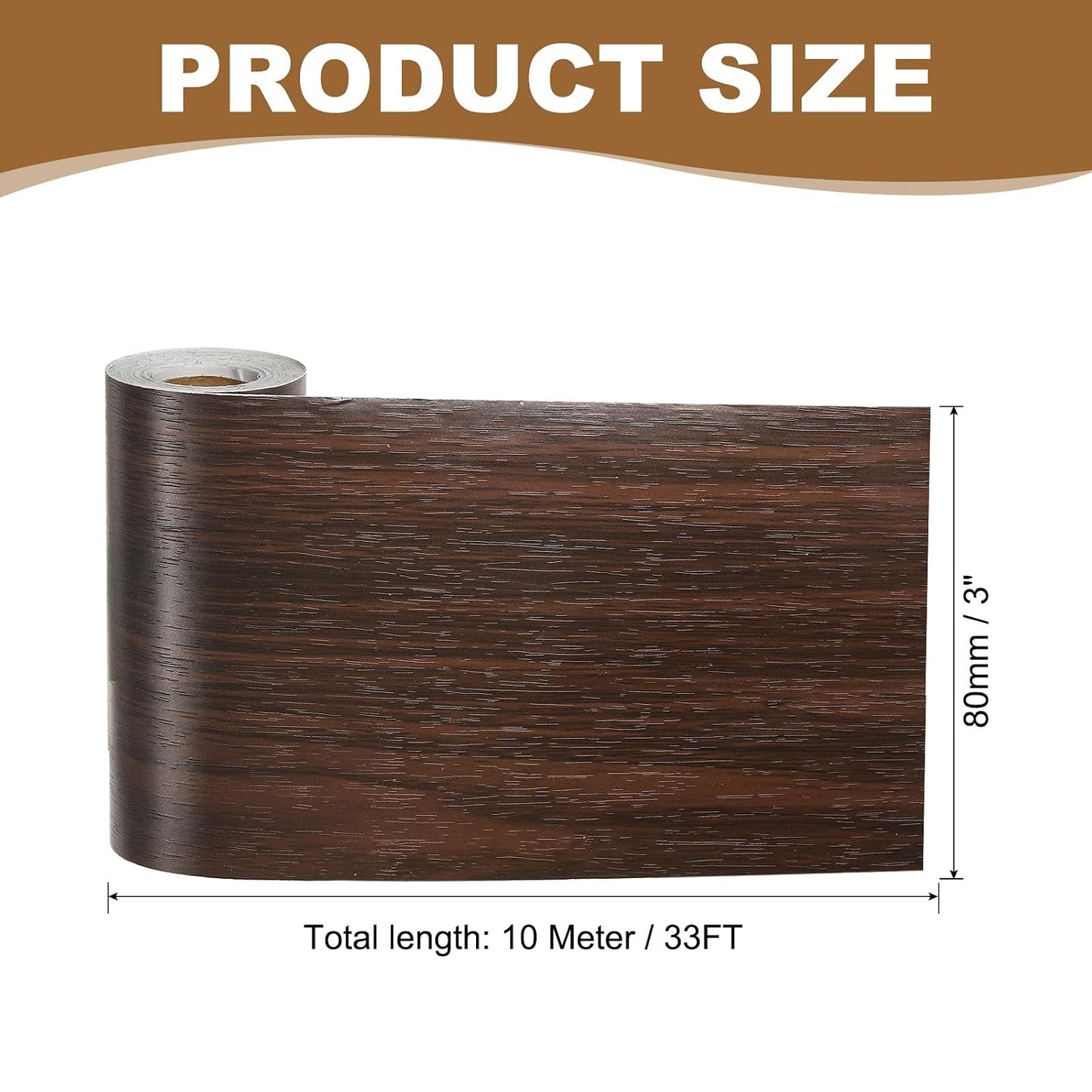PATIKIL Self Adhesive Wood Grain Repair Tape 33'x 3", Multi-Use Realistic Wood Grain Repair Patch for Furniture Floor Door Table Chair Windows Handicraft DIY, Yellow Teak