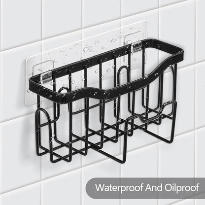 MURLONG Adhesive Hooks for Sink Caddy,Replacement Adhesive Hooks for Sponge Holder,Kitchen Sink Caddy Hook,No Drilling,Adhesive Strip Kitchen Hooks Strong -2 Packs, Clear