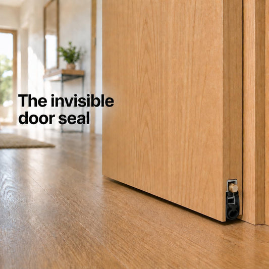 Automatic Door Bottom - Under Door Seal with Double Neoprene Bulb Seal - 1" Drop - 36" Mortised Automatic Door Sweep.