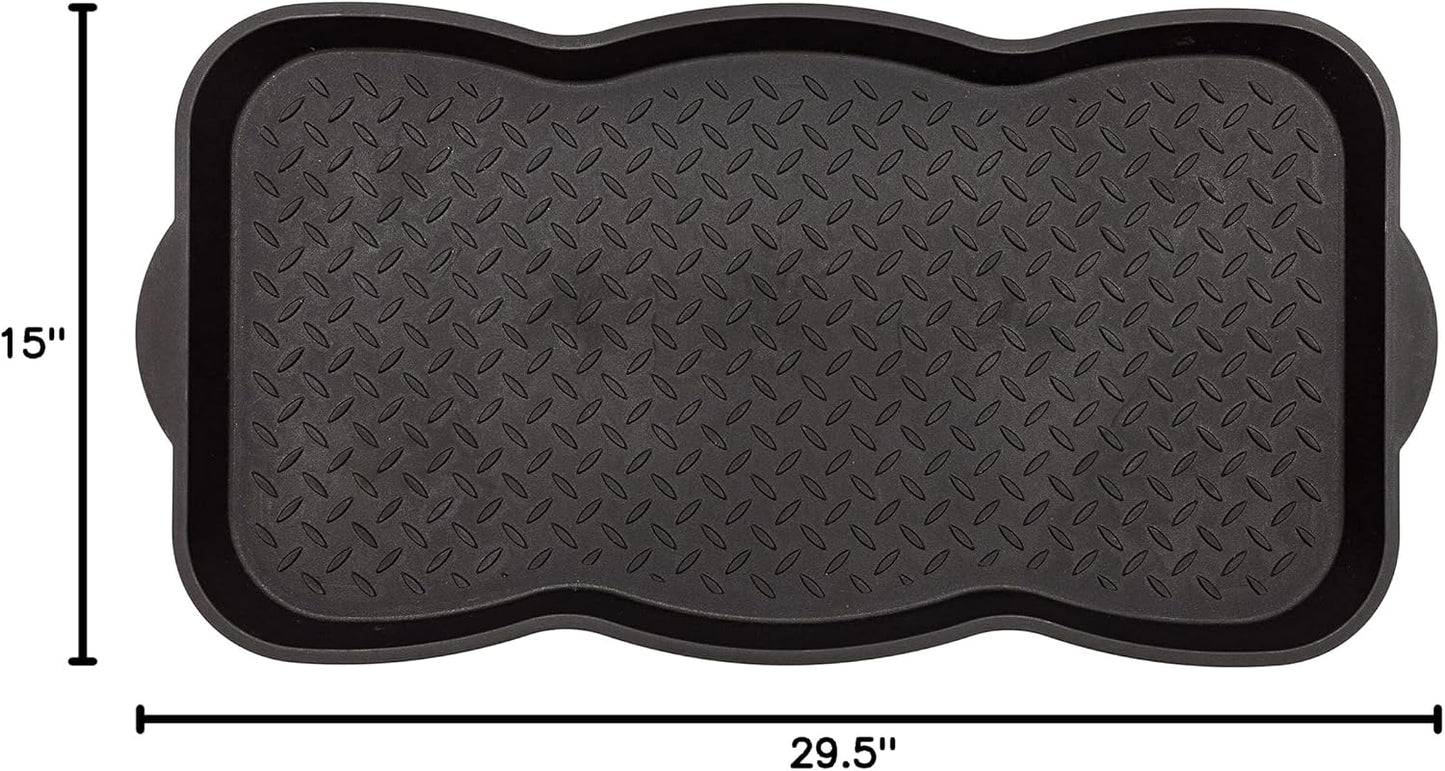 Mohawk Home Boot Tray Utility Solid Black (1'3"x2'5") Utility Mat