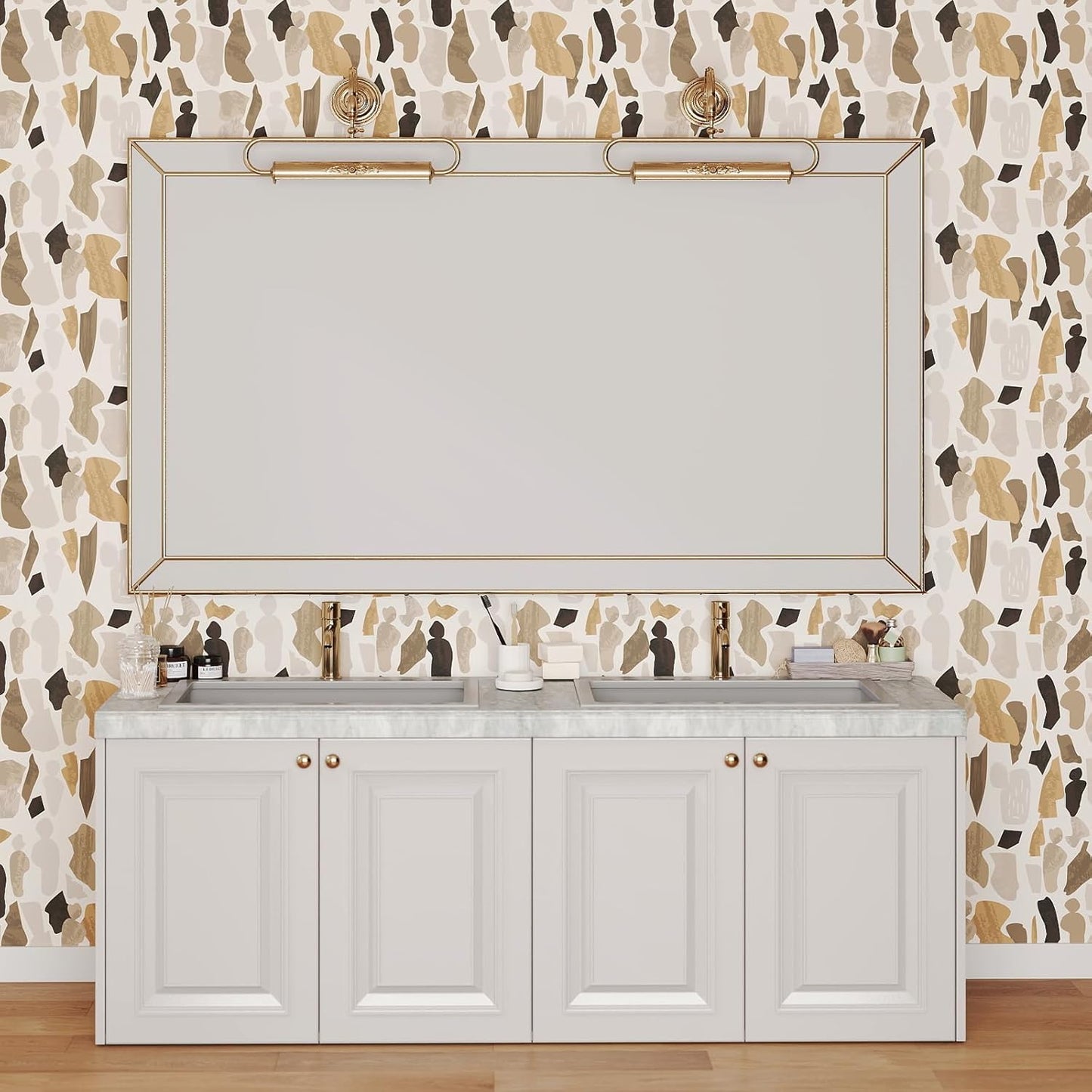 Kitico Modern Peel and Stick Wallpaper, Geometric Self Adhesive Wallpaper, Removable Vinyl Wall Paper for Bedroom Living Room Apartment Wall Decor 17.3"x80".