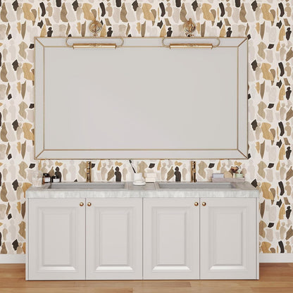 Kitico Modern Peel and Stick Wallpaper, Geometric Self Adhesive Wallpaper, Removable Vinyl Wall Paper for Bedroom Living Room Apartment Wall Decor 17.3"x80".