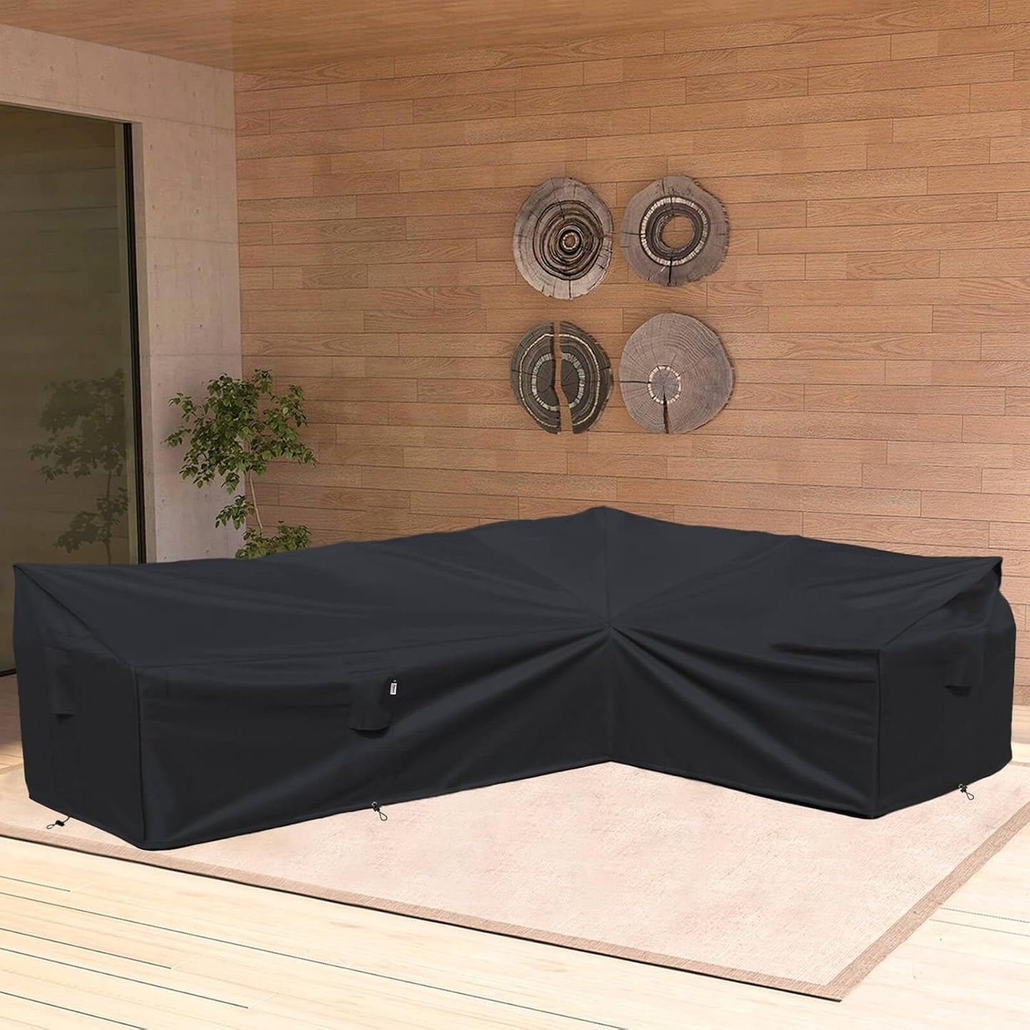 Patio Deck Box Cover, 63x30 Inch Fire Pit Covers with Straps and Handles, Waterproof Heavy Duty Outdoor Furniture Winter Cover for Keter, Suncast, Lifetime Container