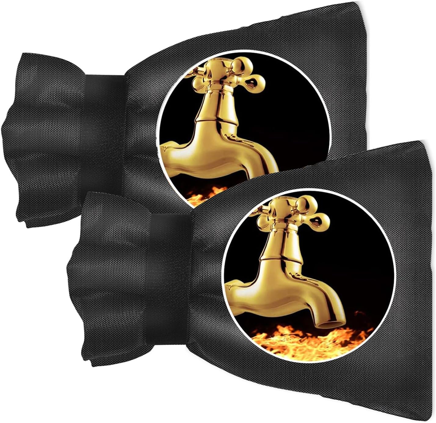 Outdoor Faucet Covers for Winter Freeze Protection, 2 Pack 8.8" H X 5.9" W Outside Winterize Insulation Hose Bib Water Spigot Cover Winter Insulated Outdoor Sock Faucet Cover for Cold Weather