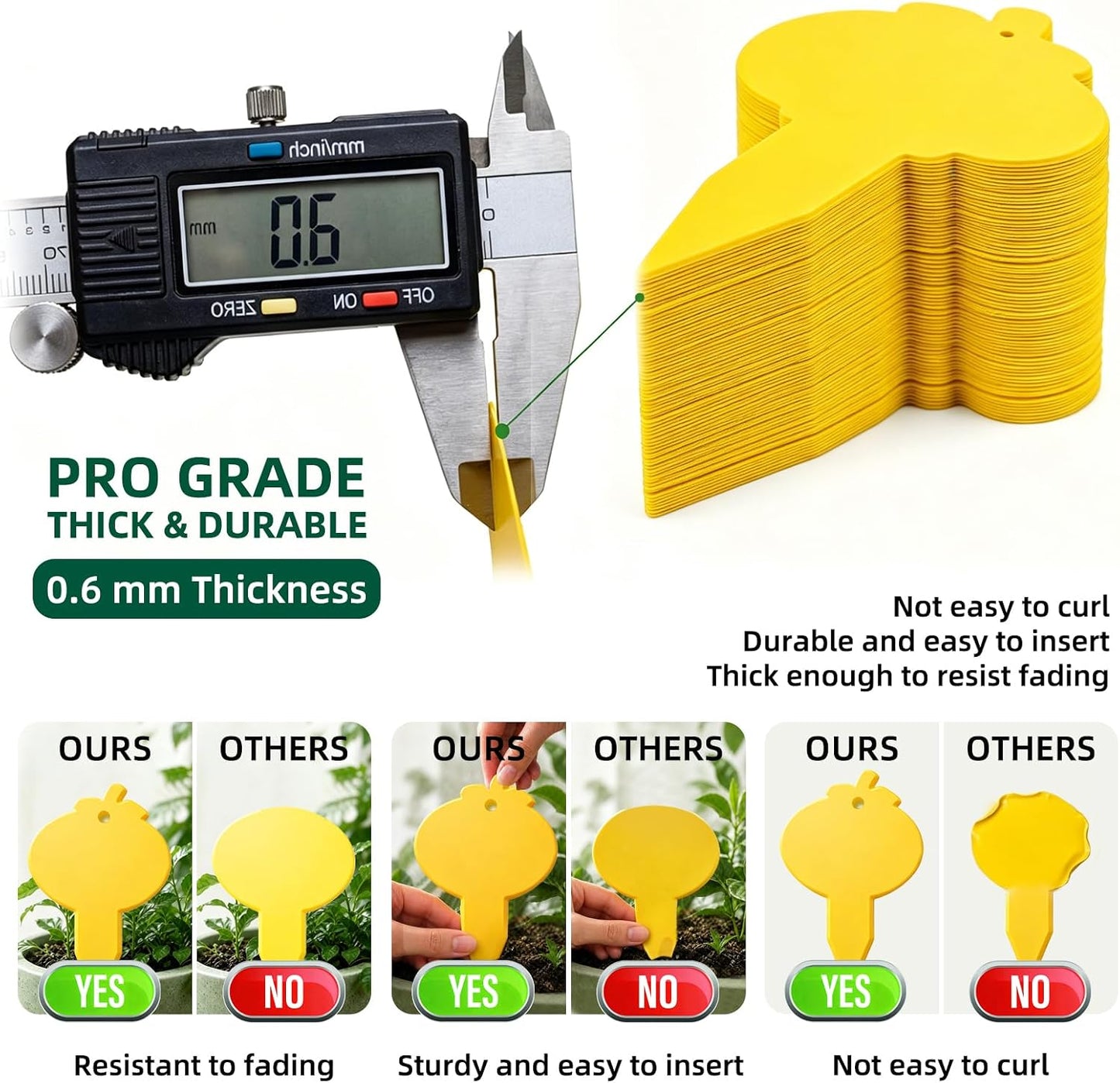 40 Pcs 5 Shapes Yellow Extremely Sticky Traps for Fungus Gnat, Fruit Fly, Fly, Whitefly, Flying Insect Catcher Traps for Houseplants, Kitchen, Indoor/Outdoor, Non-Toxic, Odorless, Pet and Kid Safe