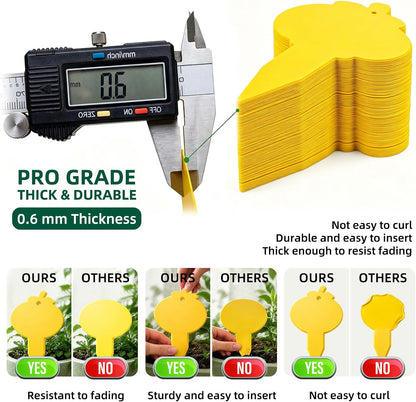 40 Pcs 5 Shapes Yellow Extremely Sticky Traps for Fungus Gnat, Fruit Fly, Fly, Whitefly, Flying Insect Catcher Traps for Houseplants, Kitchen, Indoor/Outdoor, Non-Toxic, Odorless, Pet and Kid Safe