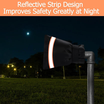 Outdoor Faucet Cover, Thicken Outdoor Faucet Covers for Winter Freeze Protection 5.9" W x 7.1" H Orange Reflective Strip, Outside Faucet Socks Reusable Waterproof Insulated Wrap Spigot Cover, 4 Pack