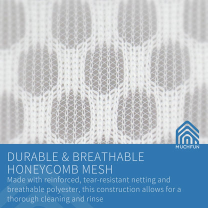 Muchfun 3Pcs Durable Honeycomb Mesh Laundry Bags for Delicates 16x20 Inches | (3 Large)