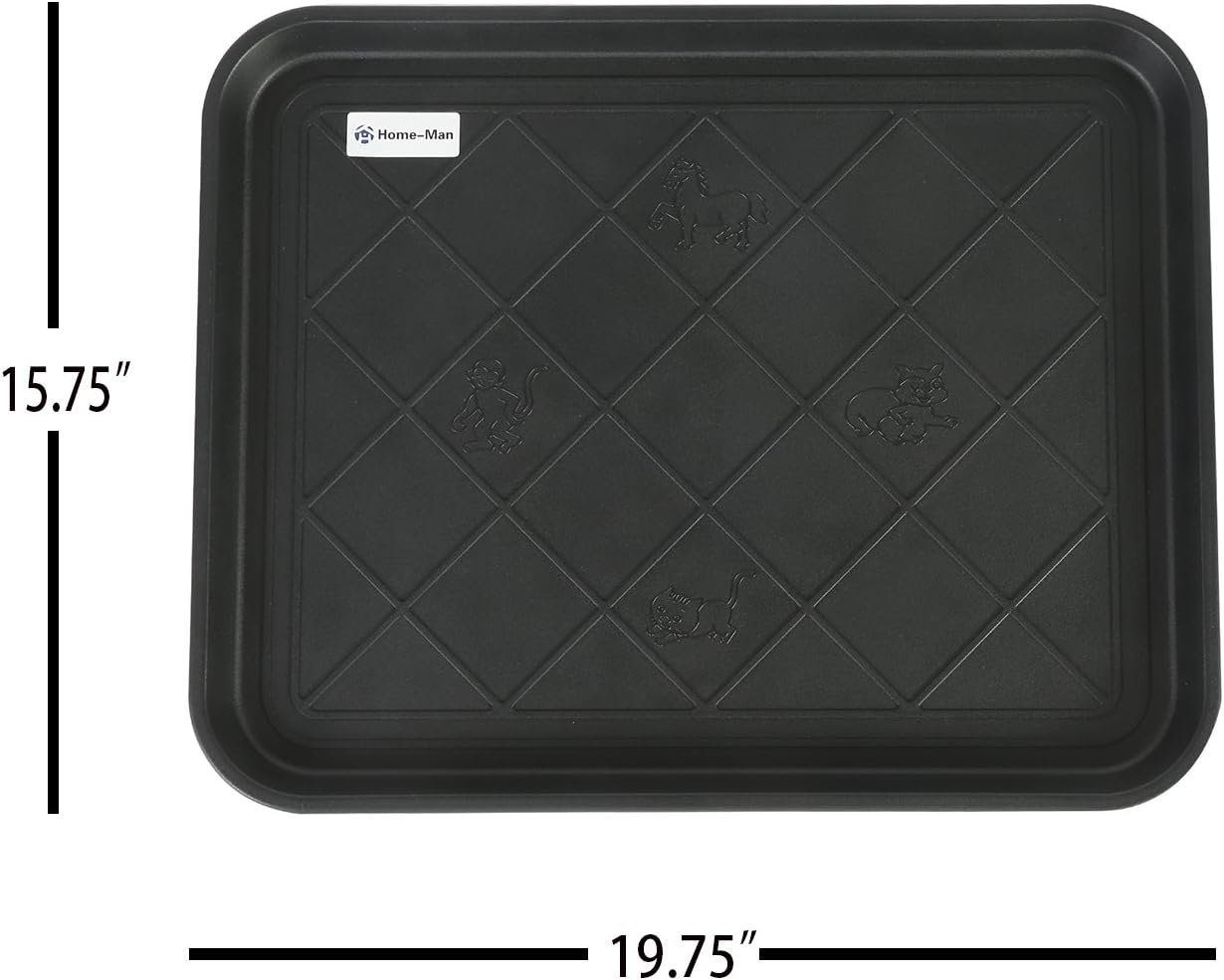 Multi-Purpose Boot Tray Mat,Shoe Tray Mat,Pet Bowl Tray,Waterproof Trays for Indoor and Outdoor Floor Protection,24" x 15"/Medium …