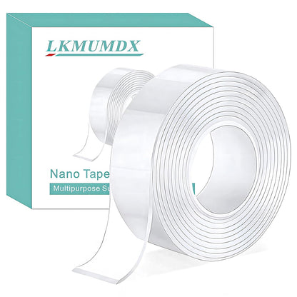 Double Sided Nano Tape Heavy Duty, Strong Sticky Extra Large (1.18in x 9.85Ft ) Removable Mounting Tape, Clear Multipurpose Wall Decor Adhesive Tape for Poster, Picture Hanging, Carpet, Photos Frames
