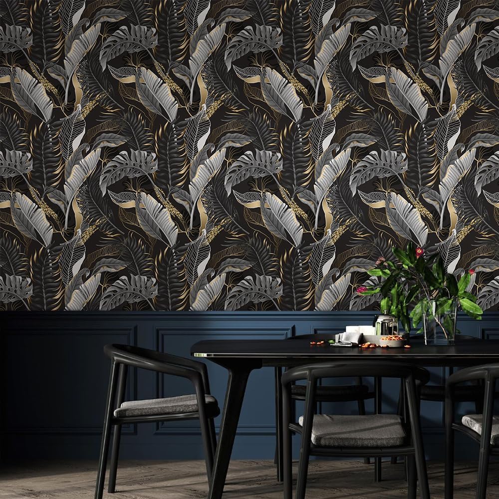 MuralPeel White Poppies Floral Modern Grey Peonies Flowers Peel and Stick Wallpaper Self Adhesive Removable Easy Peel Off Stick on Wall Paper for Bedroom Renter