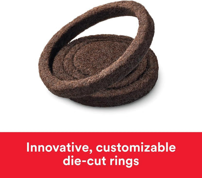 Scotch Custom Fit Felt Pads, Customize Pad Size from 0.75" to 1.5" in, 30 Round Pad Brown, Protection for Hardwood, Vinyl, and Laminate Flooring, Easy-to-apply, Self-Stick design (SP885-NA)