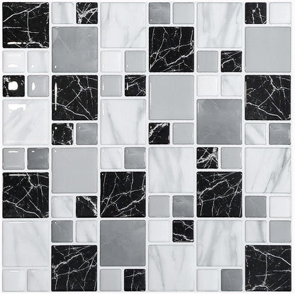 5 Sheets Peel and Stick Backsplash, Self Adhesive Wall Tiles, 3D Adhesive Tile Backsplash, 12"x12"Premium Self Adhesive Wall Tiles Peel and Stickfor Kitchen, Bathroom, RV(Spring Moss)