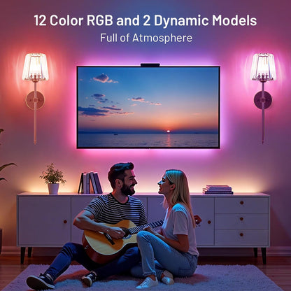 Crystal Battery Operated Wall Sconces Set of 2, Gold Rechargeable Wireless Wall Sconce Lights with Crystal Lampshade, 12 RGB and 3CCT Dimmable Wall Lamps with Remote for Bedroom Living Room Hallway