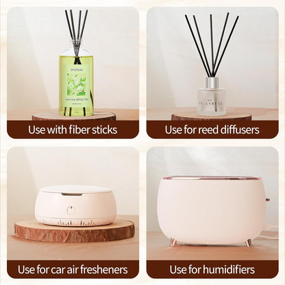 3 Pack Fragrance Reed Diffuser, 50ML Lavender Jasmine Lemongrass Aromatherapy Diffuser Set with 12 Black Fiber Sticks,Air Freshener for Bedroom Bathroom Office, 8.2X 6.6X 2.1 inch