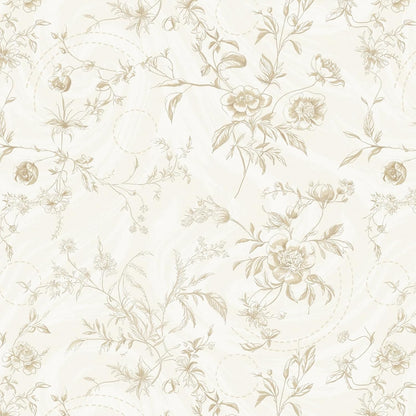Ismoon Peel and Stick Wallpaper Floral Vintage Stick on Wall Paper Beige French Textured Contact Paper for Cabinet Removable Self Adhesive Wallpaper Vinyl Roll Shelf Deco, 17.3x78.7in