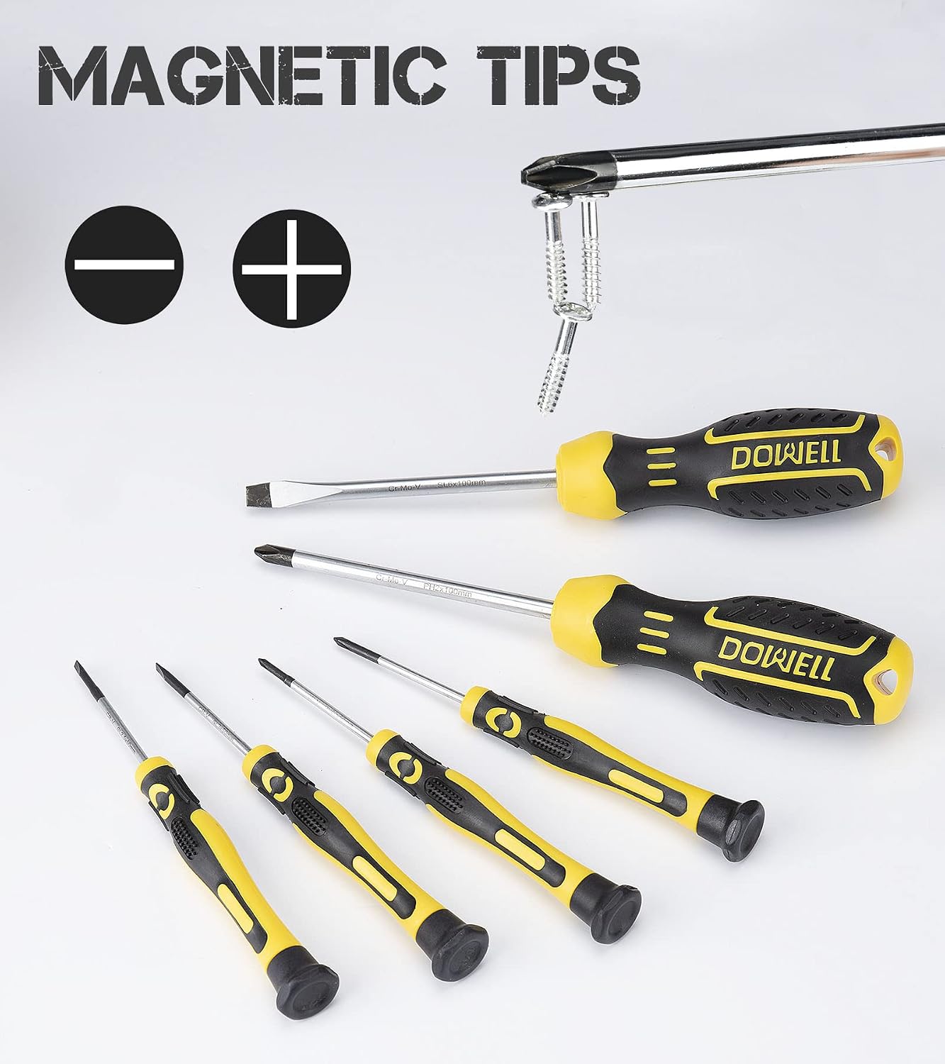 DOWELL 10 Piece Small Tool Kit,Mini Portable Tool Set,Home Repair Hand Tool Kit with Plastic Tool box Storage Case