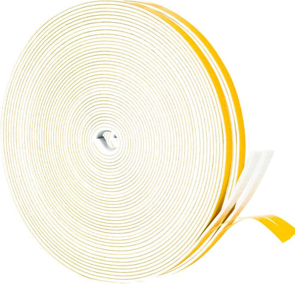 Yotache Weather Stripping Door Seal Strip White 3/8" x1/8", 50Ft Total, Foam Insulation Tape Gasket for Door Frame and Windows, 3 Rolls x 16.5Ft
