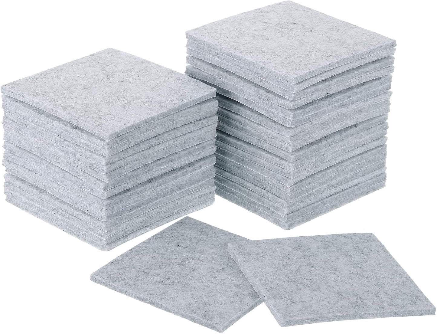 uxcell Furniture Pads, 36Pcs 1.5" - Square Self Adhesive Felt Furniture Pads, Floor Protectors for Furniture Feet Chairs Legs Hardwood Floors (Black)