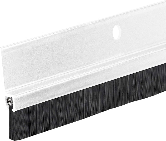 36 Inch Brush Door Sweep for Bottom of Door Exterior – Gold Aluminum Door Sweep with Black Brush Seal, Door Brush Sweep for Interior, Exterior, Screen & Storm Doors – Made in USA